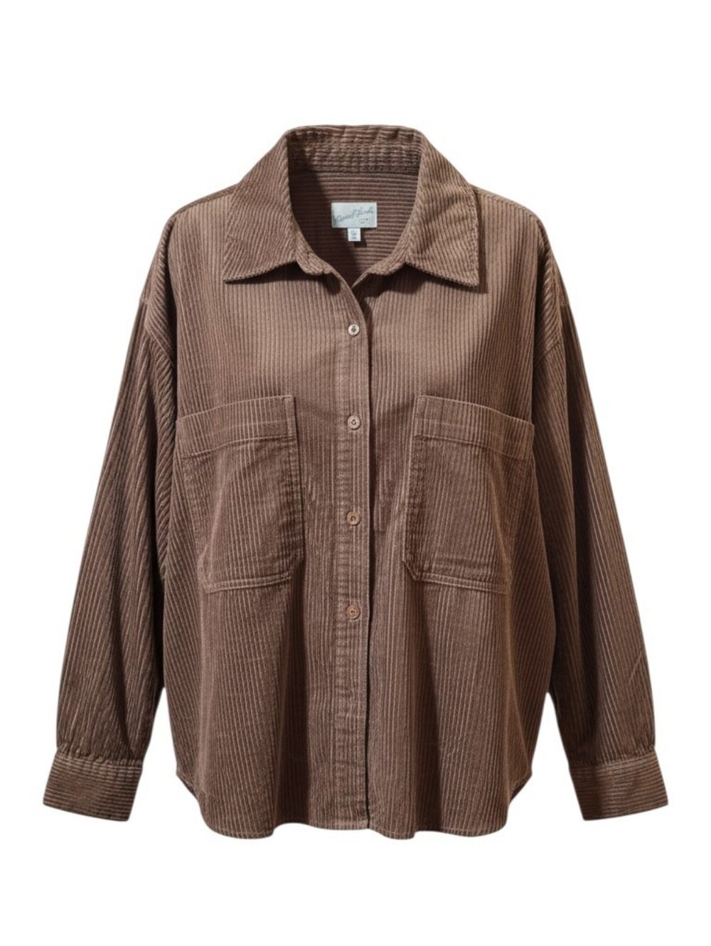 UNIVERSAL THREAD Brown Corduroy Button-Up Overshirt Jacket